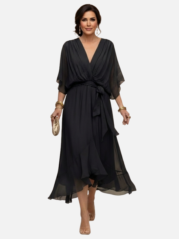 Beatriz | Vestido Midi de Gasa Cruzado para Mujer