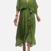 Marisol | Vestido Midi de Gasa con Lazo para Mujer