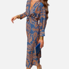 Adriana | Vestido Midi de Manga Larga Escote en V Mujer