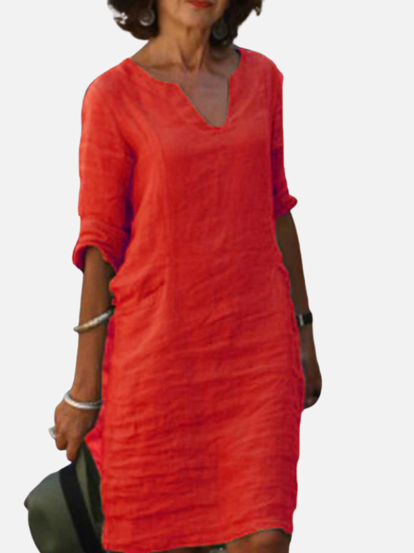 Carmen | Vestido con Escote en V y Bolsillos Mujer