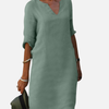 Leticia | Vestido con Escote en V y Manga 3/4 Mujer
