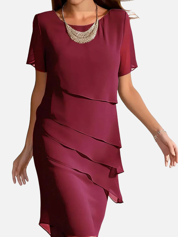 Elena | Vestido de Fiesta Corto de Gasa para Mujer
