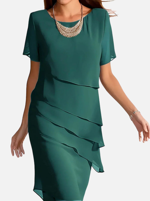 Elena | Vestido de Fiesta Corto de Gasa para Mujer