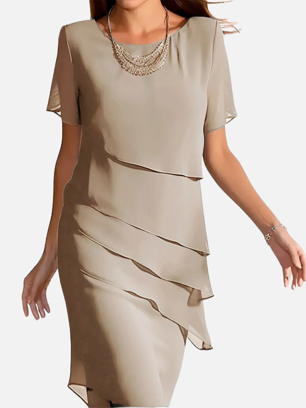 Elena | Vestido de Fiesta Corto de Gasa para Mujer