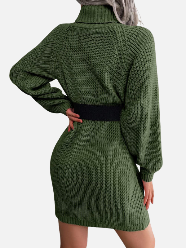 Karla | Vestido de Punto Grueso Corto con Botones