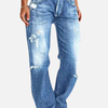 Victoria | Jeans Rotos Rectos de Tiro Bajo para Mujer