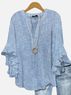 Margaret | Bell Sleeve Ruffle Blouse for Women V Neck 3
