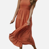 Ana | Vestido Midi con Olanes de Manga Corta Mujer