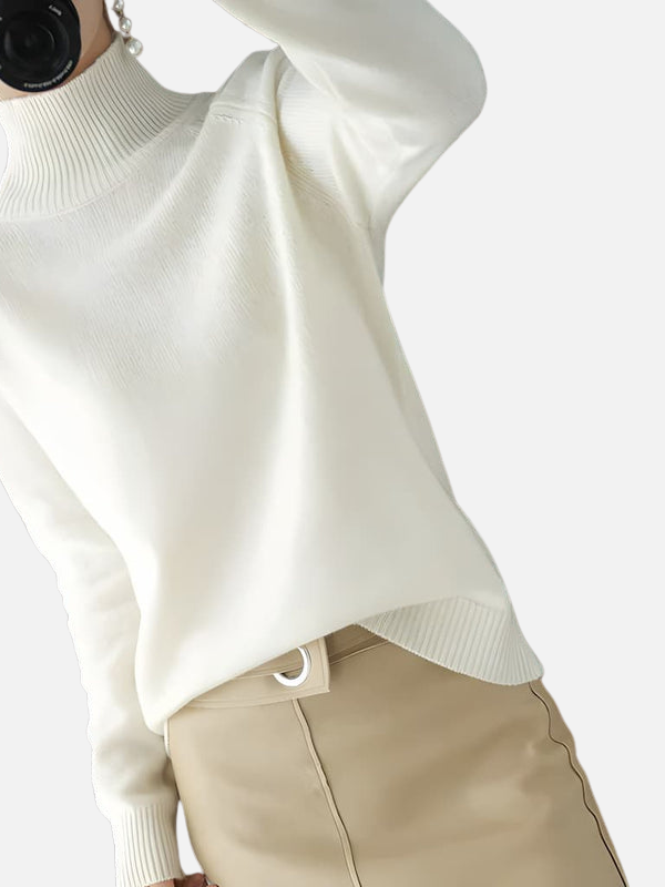 Tiffany | Fitted Fine Knit Turtleneck Sweater for Women