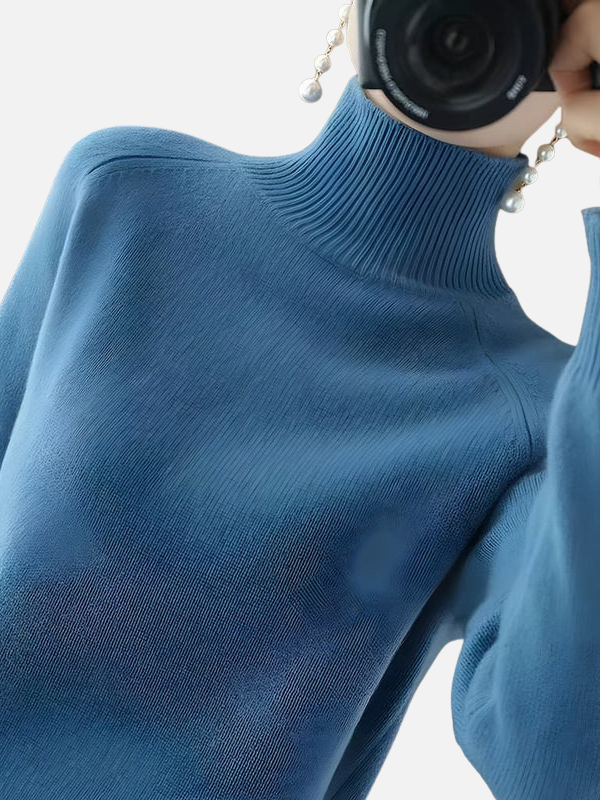 Tiffany | Fitted Fine Knit Turtleneck Sweater for Women