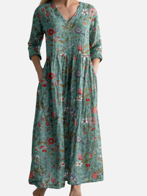 Stephanie | Floral Maxi Dress for Women with Pockets