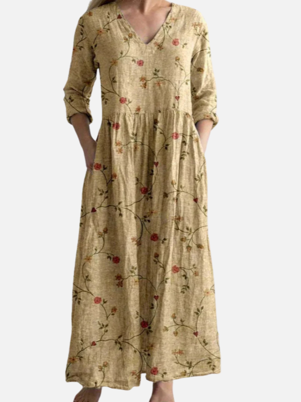 Stephanie | Floral Maxi Dress for Women with Pockets
