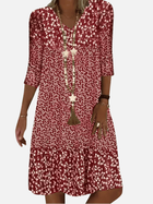 Susan | Floral V Neck Dress for Women 3/4 Sleeve 2