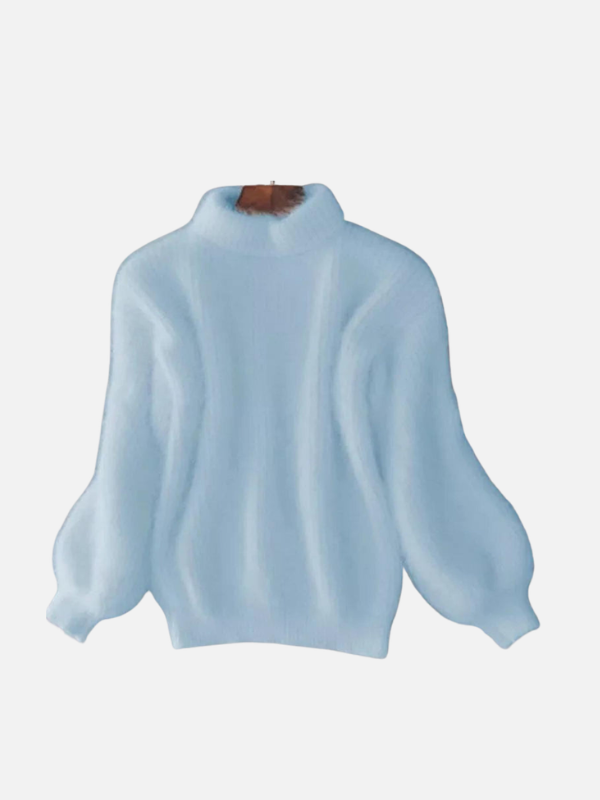 Emily | Fuzzy Turtleneck Sweater for Women Balloon Sleeve