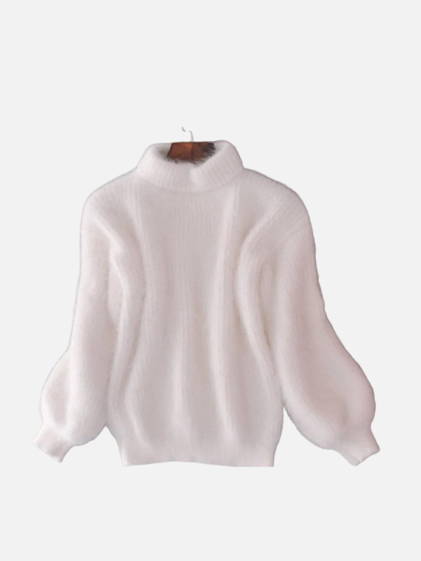 Emily | Fuzzy Turtleneck Sweater for Women Balloon Sleeve