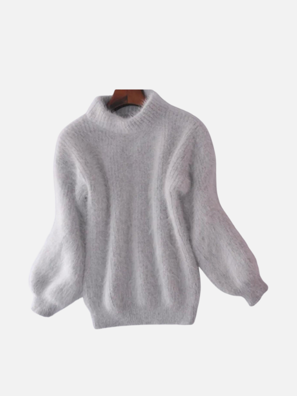 Emily | Fuzzy Turtleneck Sweater for Women Balloon Sleeve