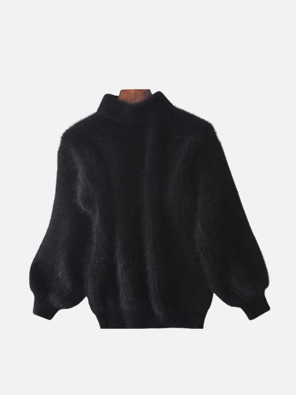 Emily | Fuzzy Turtleneck Sweater for Women Balloon Sleeve