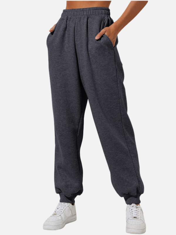 Diane | High Waisted Fleece Jogger Pants for Women