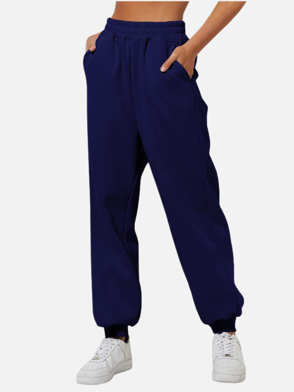 Diane | High Waisted Fleece Jogger Pants for Women