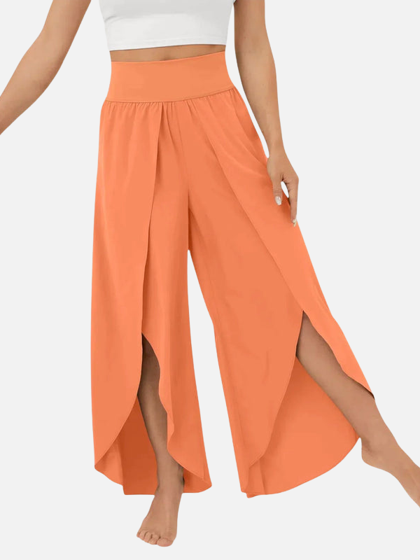 Marie | High Waisted Palazzo Pants for Women Split Leg
