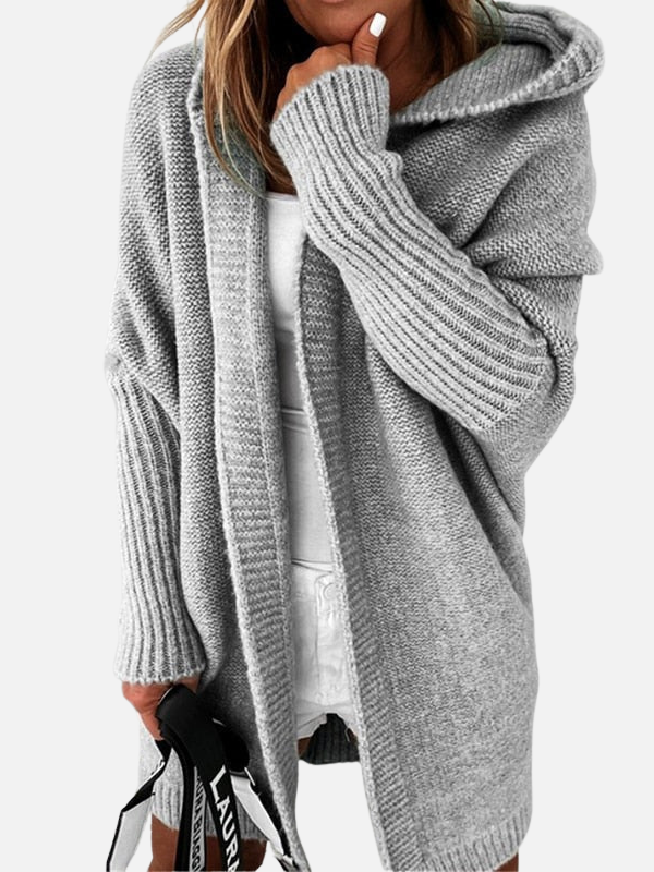 Laura | Hooded Open Front Cardigan for Women Oversized