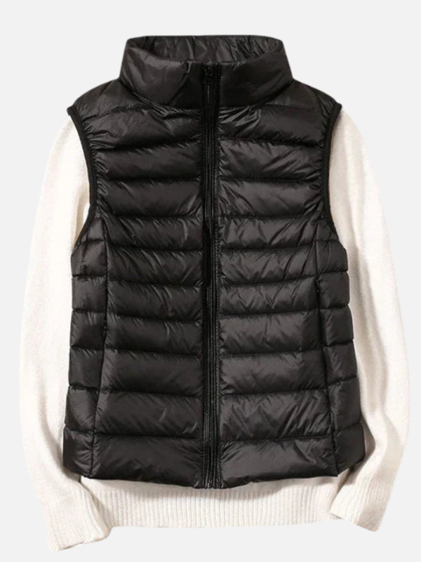 Rebecca | Lightweight Puffer Vest for Women Stand Collar