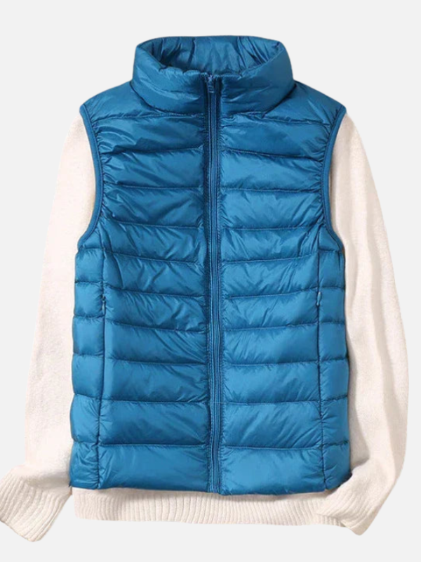 Rebecca | Lightweight Puffer Vest for Women Stand Collar