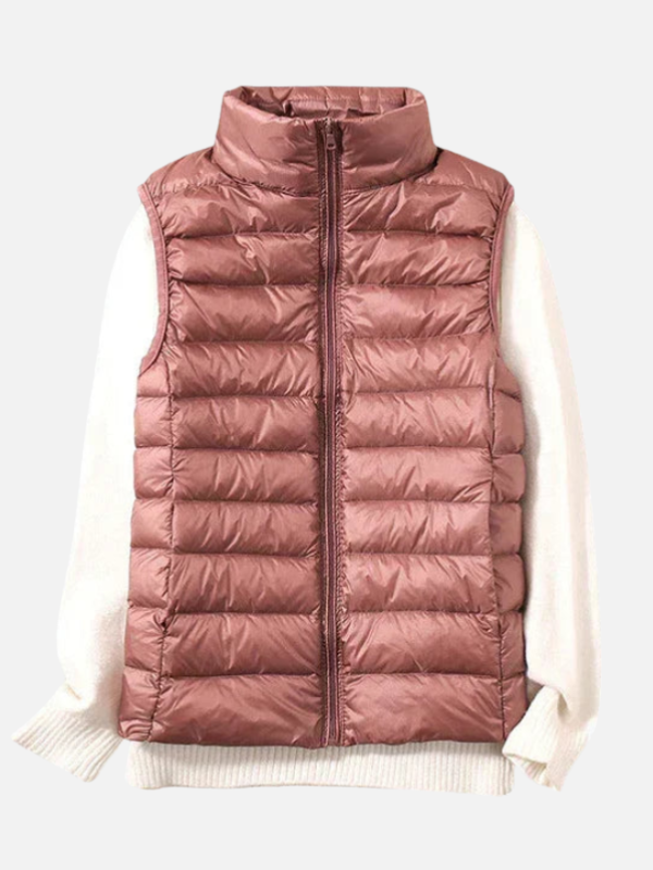 Rebecca | Lightweight Puffer Vest for Women Stand Collar