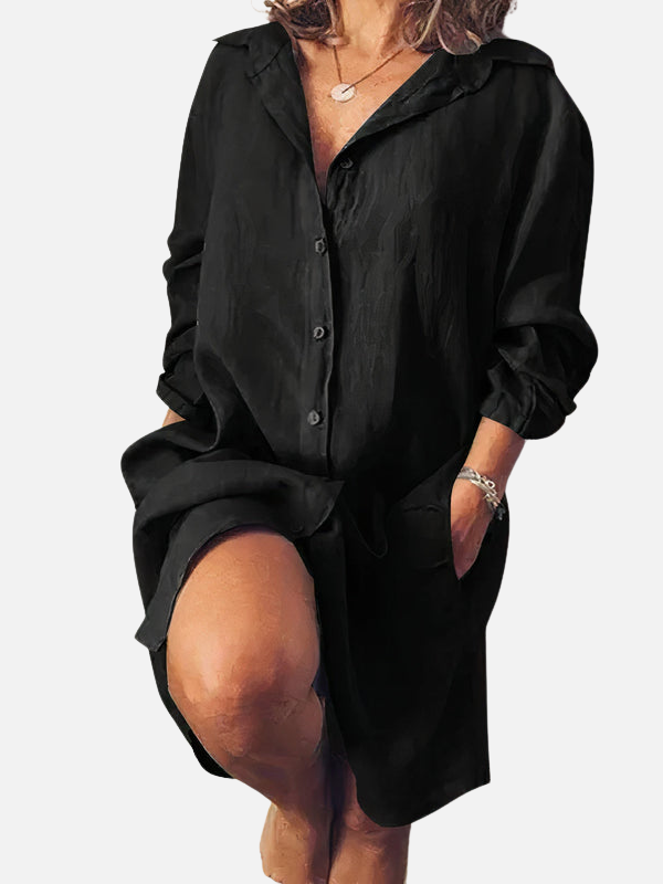 Jessica | Oversized Button Down Shirt Dress for Women