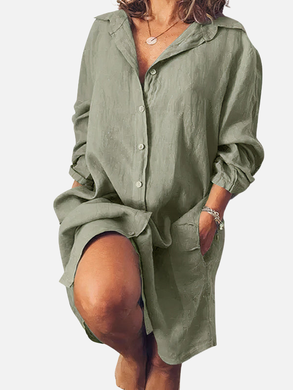Jessica | Oversized Button Down Shirt Dress for Women