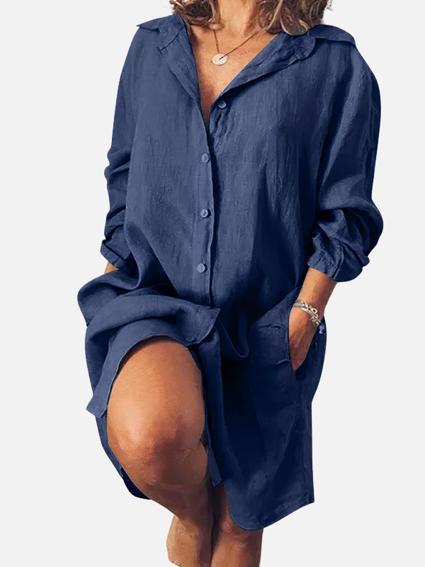Jessica | Oversized Button Down Shirt Dress for Women