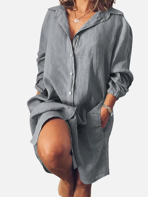 Jessica | Oversized Button Down Shirt Dress for Women