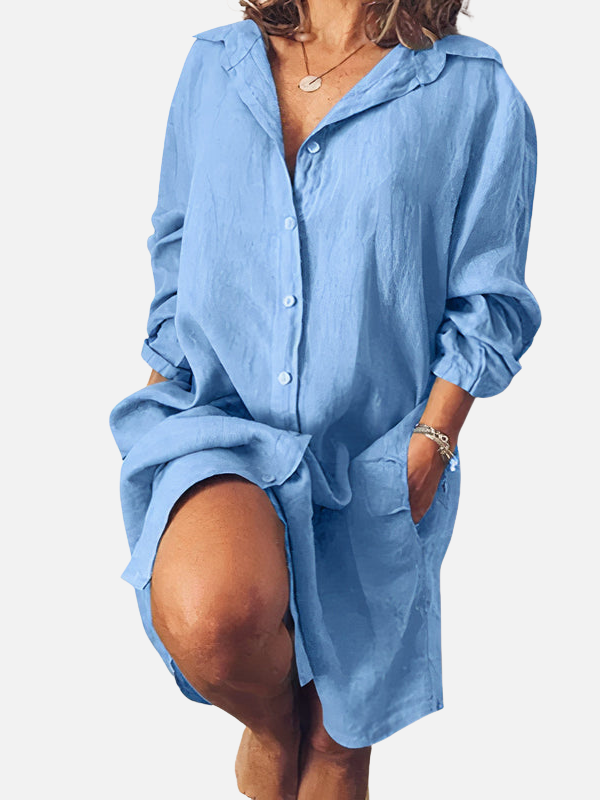 Jessica | Oversized Button Down Shirt Dress for Women