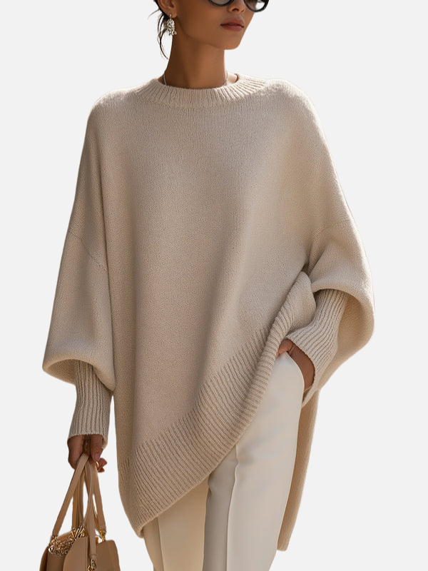 Andrea | Oversized Poncho Sweater for Women Batwing Sleeve