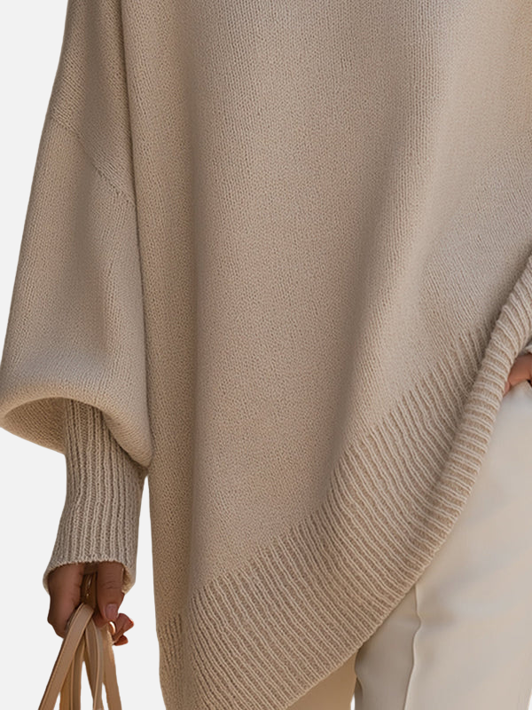 Andrea | Oversized Poncho Sweater for Women Batwing Sleeve