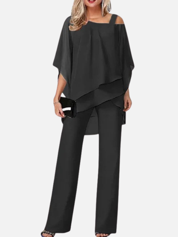 Erica | Two Piece Formal Pant Set for Women One Shoulder