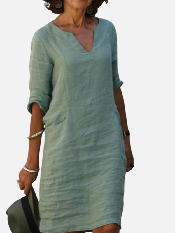 Tammy | V Neck Shift Dress for Women with Pockets