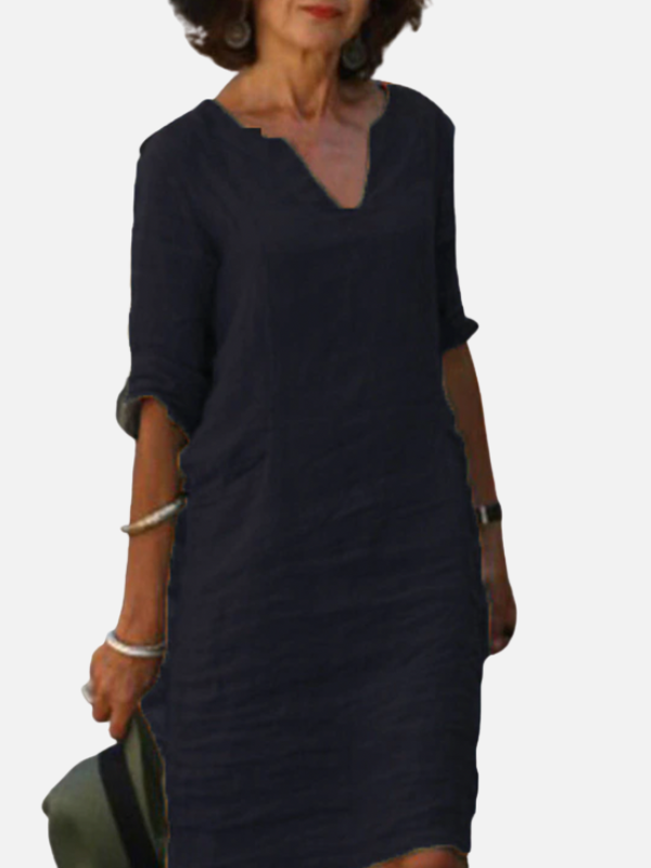 Tammy | V Neck Shift Dress for Women with Pockets