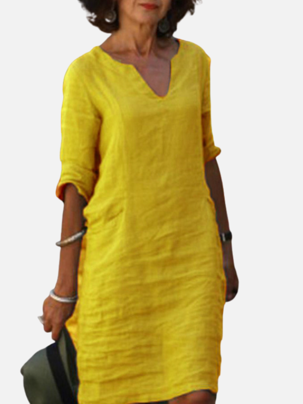 Tammy | V Neck Shift Dress for Women with Pockets